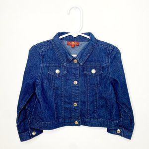 7 For All Mankind Blue Denim Jacket